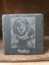 Photo Engraved Slate Coaster (Natural Edge)