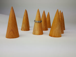 Natural Wood Ring Cone Jewellery Display