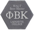 Greek Letters Fraternity Sorority Hexagon Slate Coaster