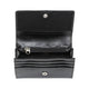 Personalised Name & Hearts Black Leather Purse