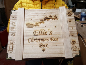 Traditional Wood Large Christmas Eve Box