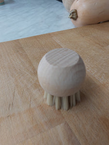Wood Handled Mushroom Brush