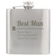 Traditional Top Hat Best Man Hip Flask