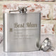 Traditional Top Hat Best Man Hip Flask