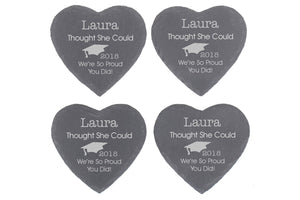 She Thought She Could Personalised Graduation Gift Coaster