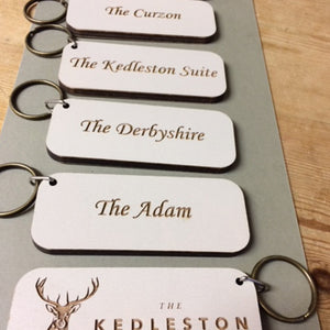 Custom Wood Hotel Key Fobs Keyrings