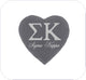 Greek Letters Fraternity Sorority Heart Slate Coaster