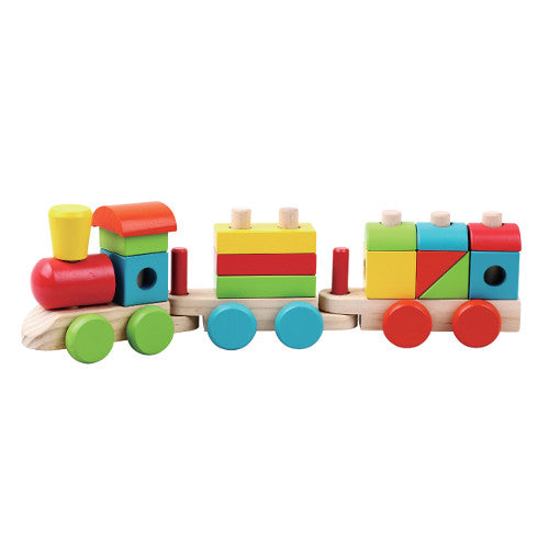 Wooden stacking train store toy